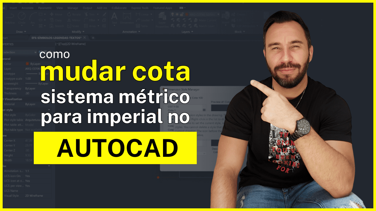 Como Mudar Cota No Sistema MÉtrico Para Imperial No Autocad Fábio Sobral Blog Da Engenharia E